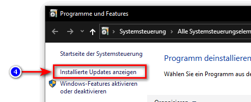 Problembehebung für Faktura-XP Warenwirtschaft zu Office Update KB5002121 - Liste der installierten Updates anzeigen