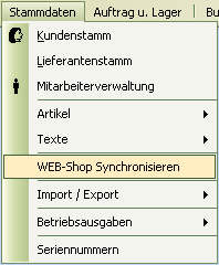 Web Shop Synchronisieren