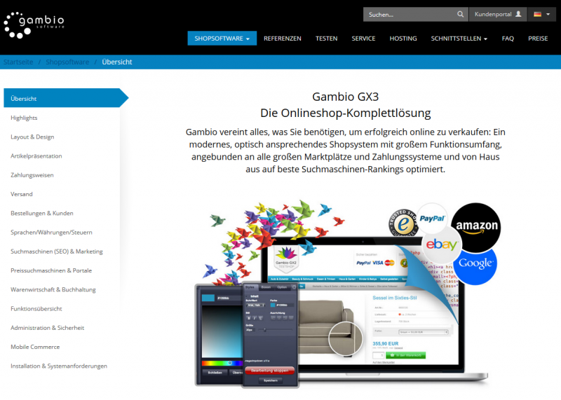 Gambio GX3 Onlineshop